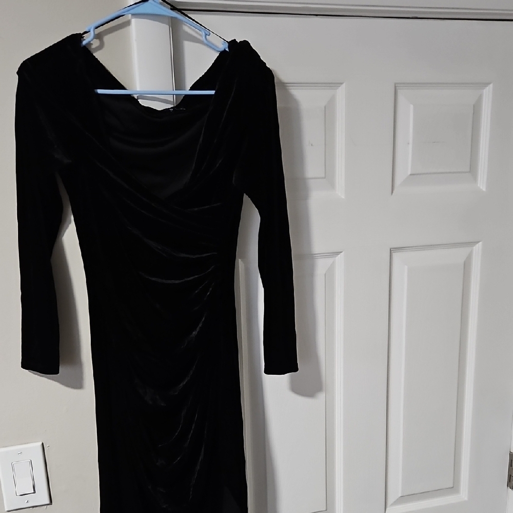 Fashion Nova Black Cowl Neck Bodycon Dress